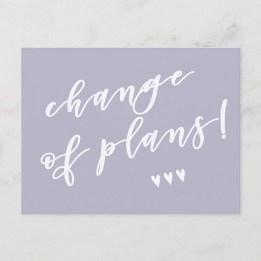 Carte Postale Changement de plan ! Report dû à Corona (Devant)