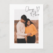 Carte Postale Changement de plan Simple Script Photo Postponemen (Devant)