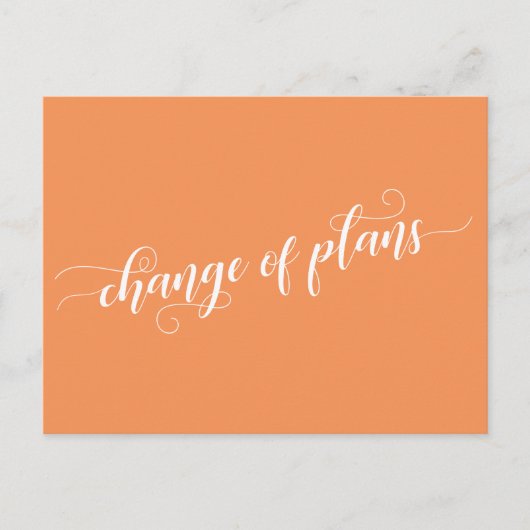 Carte Postale Changement de plan Tangerine Mariage reporté (Devant)