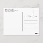 Carte Postale Changement de Plans Élégant Mariage Eucalyptus (Dos)