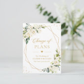 Carte Postale Changement de plans élégant or géométrique rose fl (Debout devant)