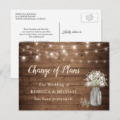 Carte Postale Changement de plans Guilldore Fleurs Baby's Breath (Devant / Derrière)