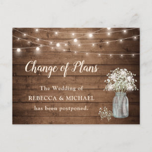 Carte Postale Changement de plans Guilldore Fleurs Baby's Breath
