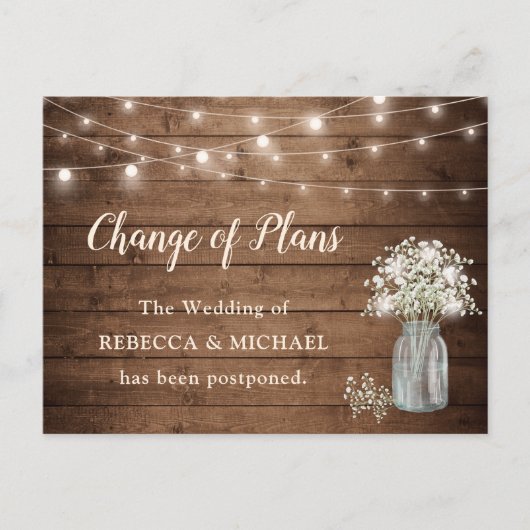 Carte Postale Changement de plans Guilldore Fleurs Baby's Breath (Devant)
