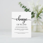 Carte Postale Changement de plans Mariage reporté annulé (Debout devant)