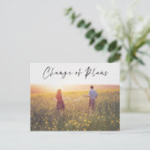 Carte Postale Changement de plans Photo Faire-part de date de ma (Debout devant)