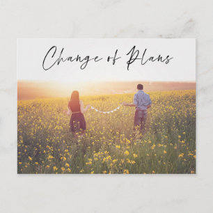 Carte Postale Changement de plans Photo Faire-part de date de ma