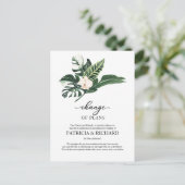 Carte Postale Changement De Plans Report Mariage Tropical (Debout devant)