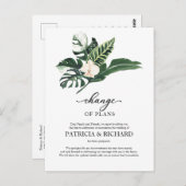 Carte Postale Changement De Plans Report Mariage Tropical (Devant / Derrière)