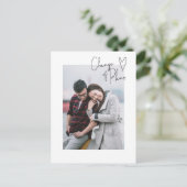 Carte Postale Changement de plans Simple Script Photo Report (Debout devant)