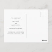 Carte Postale Changement de plans Simple Script Photo Report (Dos)