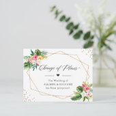 Carte Postale Changement de plans Tropical Floral Feuilles Géomé (Debout devant)