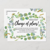 Carte Postale Changement de régime Mariage feuille reporté annul (Devant / Derrière)