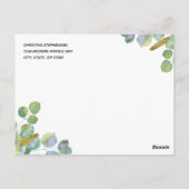 Carte Postale Changement de régime Mariage feuille reporté annul (Dos)