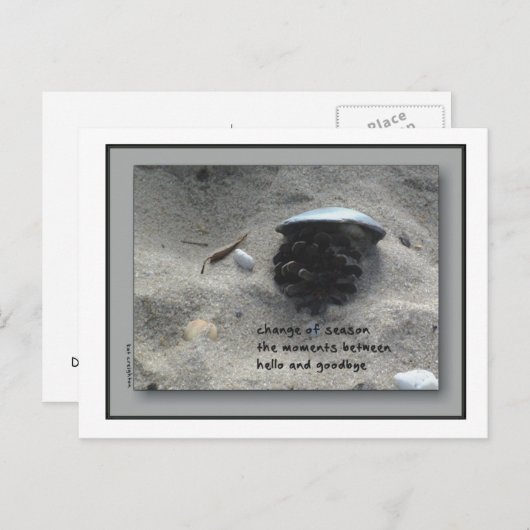 Carte Postale Changement de saison (Devant / Derrière)