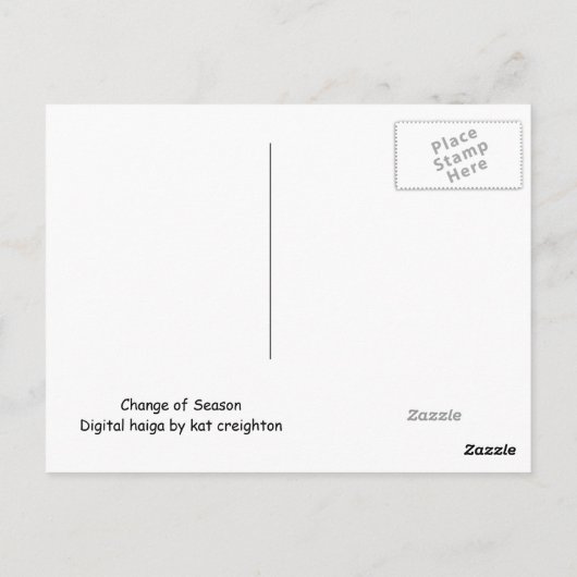 Carte Postale Changement de saison (Dos)
