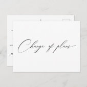 Carte Postale changement de script très élégant mariage de plans (Devant / Derrière)