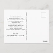 Carte Postale changement de script très élégant mariage de plans (Dos)