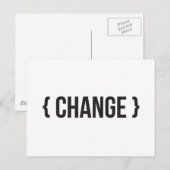 Carte Postale Changement - Emballé - Noir et Blanc (Devant / Derrière)