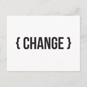 Carte Postale Changement - Emballé - noir et blanc