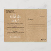 Carte Postale Changement Rustique de Plans Report de l'Événement (Dos)