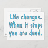 Carte Postale Changements de vie (Devant / Derrière)