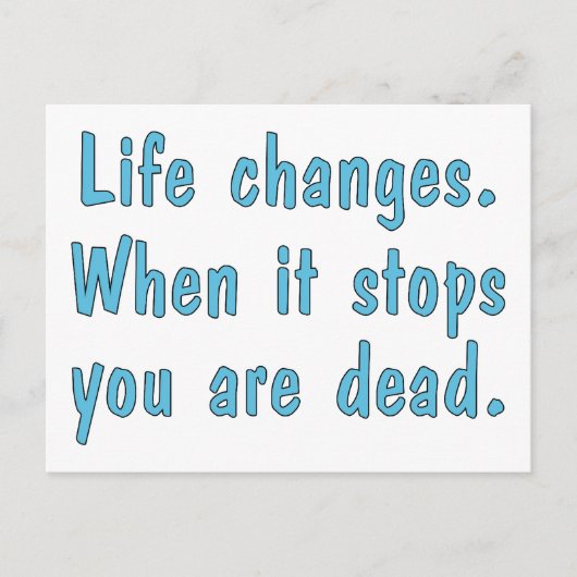 Carte Postale Changements de vie (Devant)
