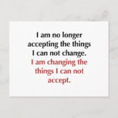 Carte Postale Changer ce que je ne peux pas accepter (Devant)