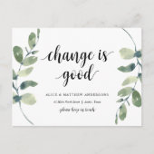 Carte Postale Changer est bon, Nouveau Faire-part d'adresse rési (Devant)