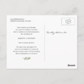 Carte Postale Changer la date de la simple élégante eucalyptus (Dos)