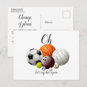 Carte Postale Changer la date de l'événement reporté annulé (Devant / Derrière)