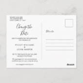 Carte Postale Changer la date du mariage reporté Photo Script (Dos)