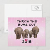 Carte Postale Changer la date en 2020 Chapeau rose jeter les bon (Devant / Derrière)