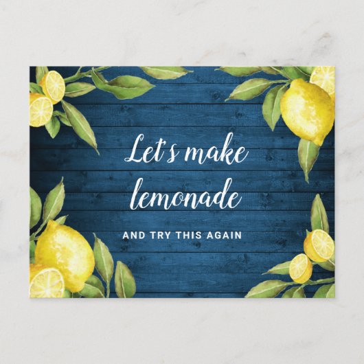 Carte Postale Changer la date Événement annulé Reporté Lemons (Devant)