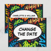 Carte Postale Changer la date Fun typographique moderne (Devant / Derrière)