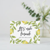 Carte Postale Changer la Date Report Citron Feuillage (Debout devant)