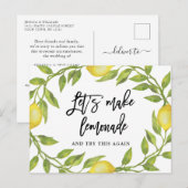 Carte Postale Changer la Date Report Citron Feuillage (Devant / Derrière)