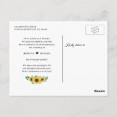 Carte Postale Changer la date Rustic Sunflower String Lace de lu (Dos)