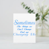 CARTE POSTALE CHANGER LA VIE (Debout devant)