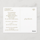 Carte Postale Changez simplement la date Mariage Faire-part Post (Dos)