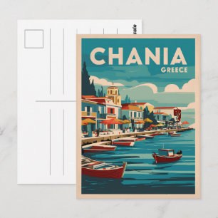 Carte Postale Chania Grèce plages cadeaux souvenirs