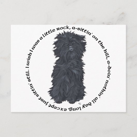 Carte Postale Chanson d'Affenpinscher (Devant)