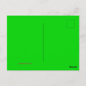 Carte Postale Chanson d'anniversaire rose et verte preppy (Dos)