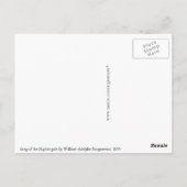 Carte Postale Chanson de la cautingale par Bouguereau (Dos)