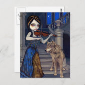 Carte postale "Chanson de loup" (Devant / Derrière)