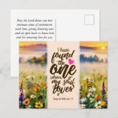 Carte Postale Chanson de Salomon 3:4 J'ai trouvé la Bible unique (Devant / Derrière)