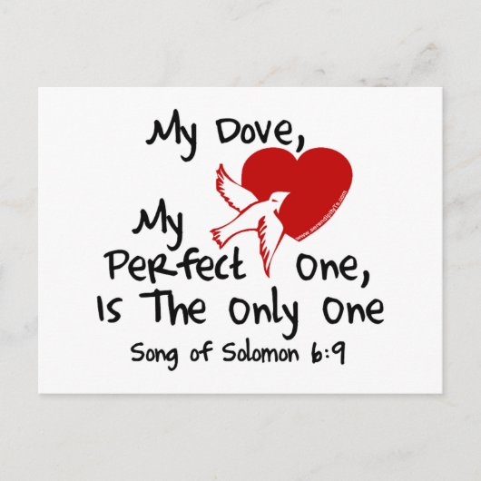 Carte Postale Chanson de Salomon 6:9 (Devant)