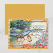 Carte Postale Chanson de Tweetle Dee Dum au miroir spécial  (Devant / Derrière)