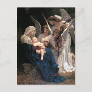 Carte Postale Chanson des Anges (1881) de Bouguereau