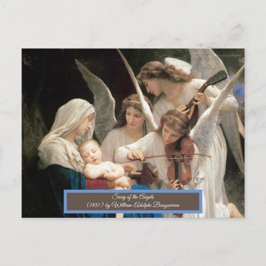 Carte Postale Chanson des Anges Bouguereau (Devant)